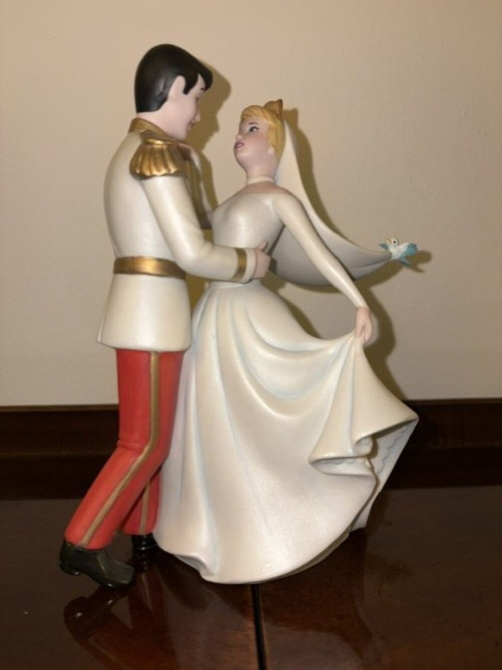 Disney 45th Anniversary Cinderella and Prince Charming Porcelain Figurine
